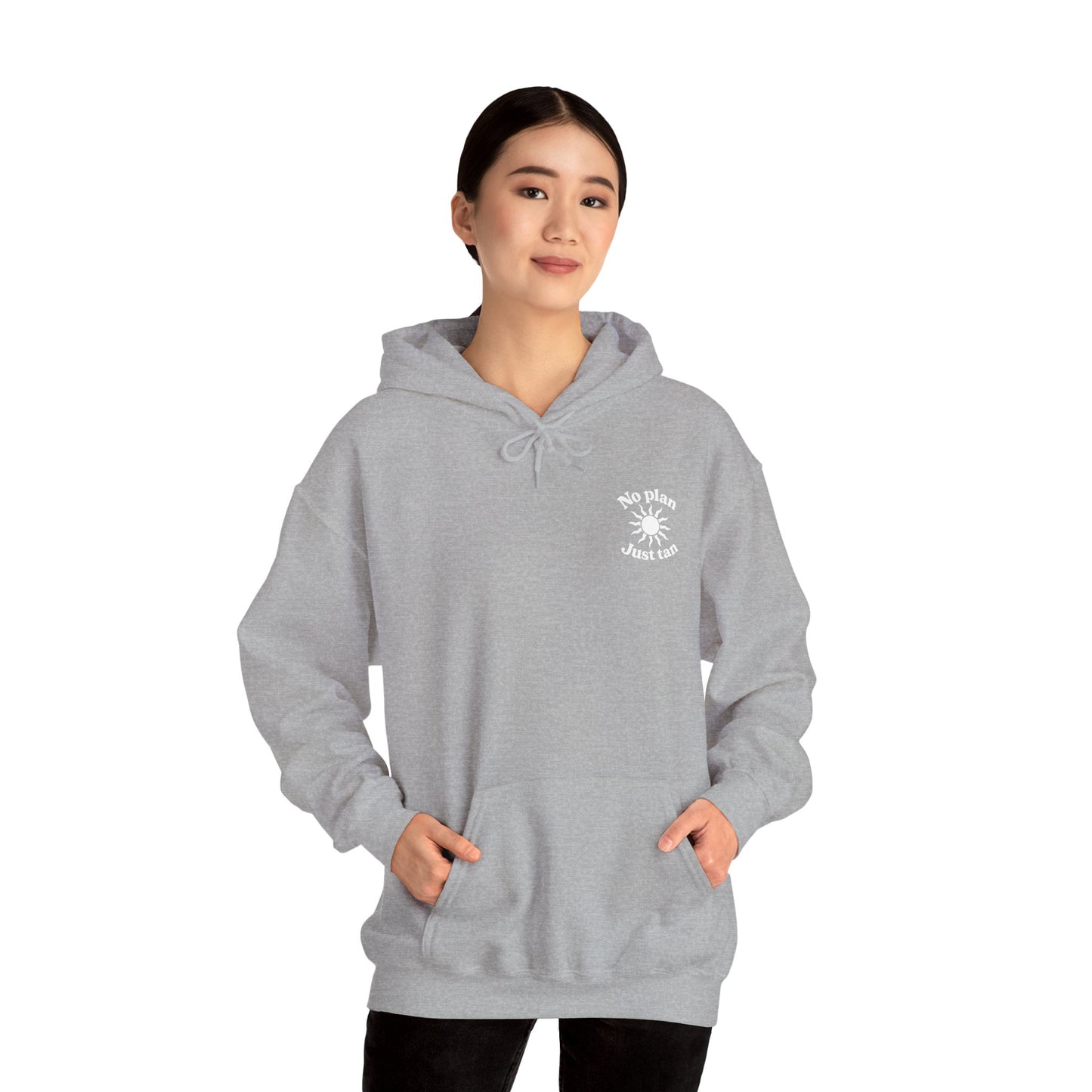 No Plans. Just Tan. Hoodie | Beach Graphic Pullover Hoodie