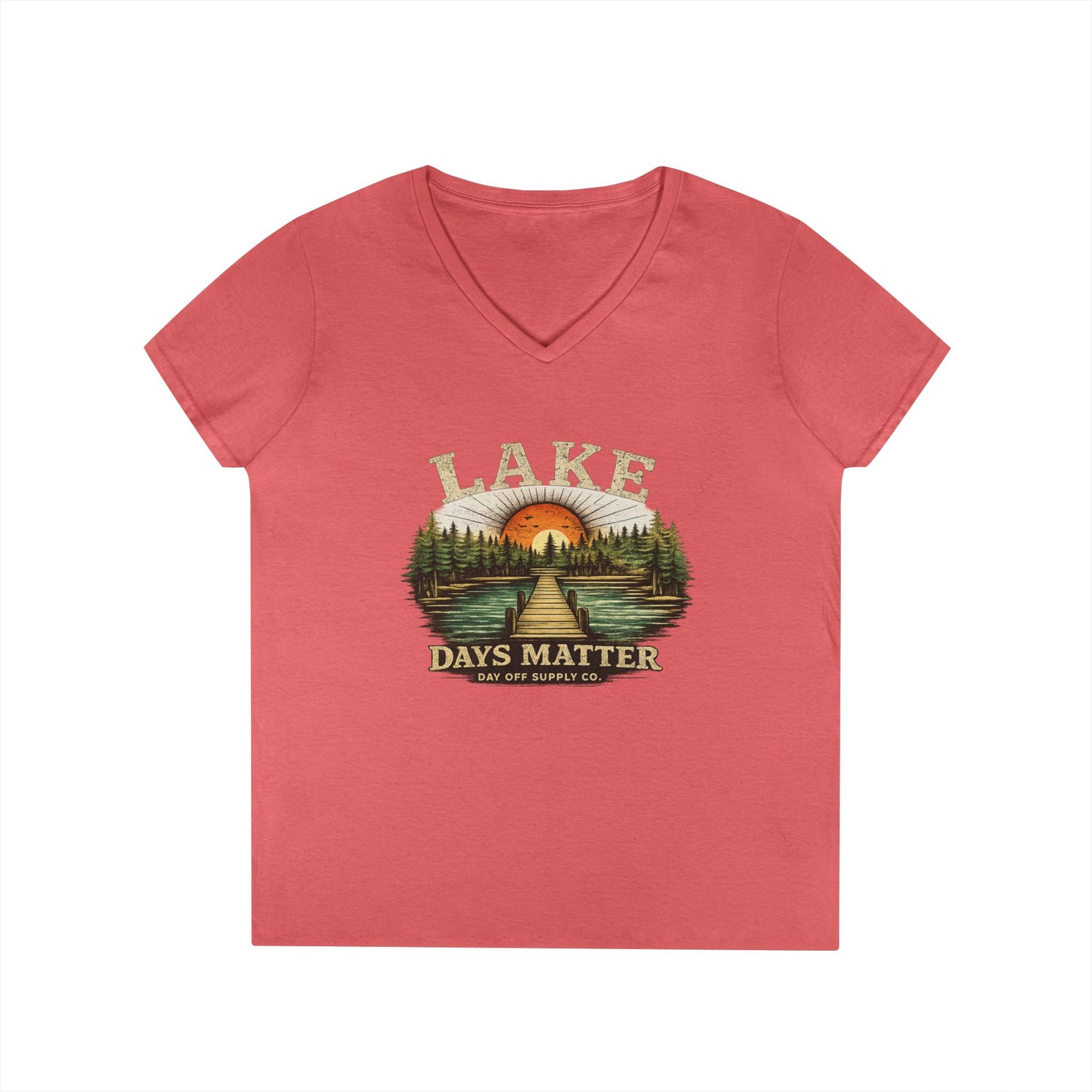 Lake Days Matter Women's V-Neck T-Shirt | Lake Life Graphic Tee
