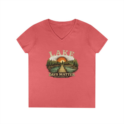 Lake Days Matter Women's V-Neck T-Shirt | Lake Life Graphic Tee