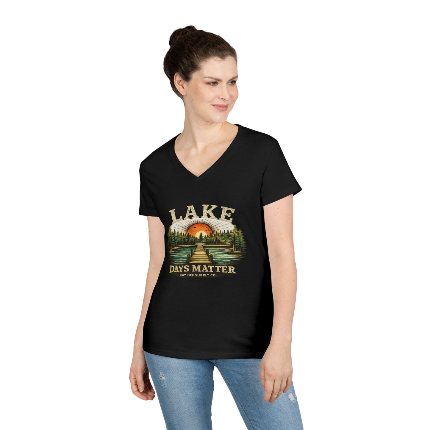 Lake Days Matter Women's V-Neck T-Shirt | Lake Life Graphic Tee