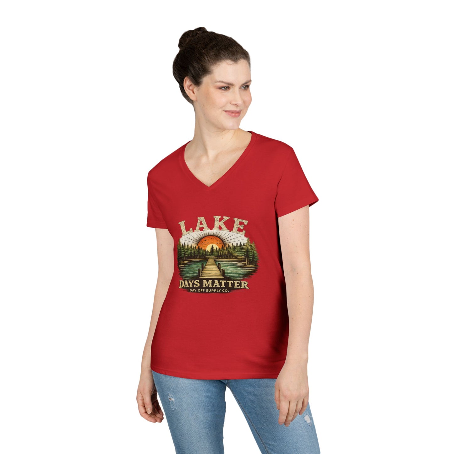 Lake Days Matter Women's V-Neck T-Shirt | Lake Life Graphic Tee