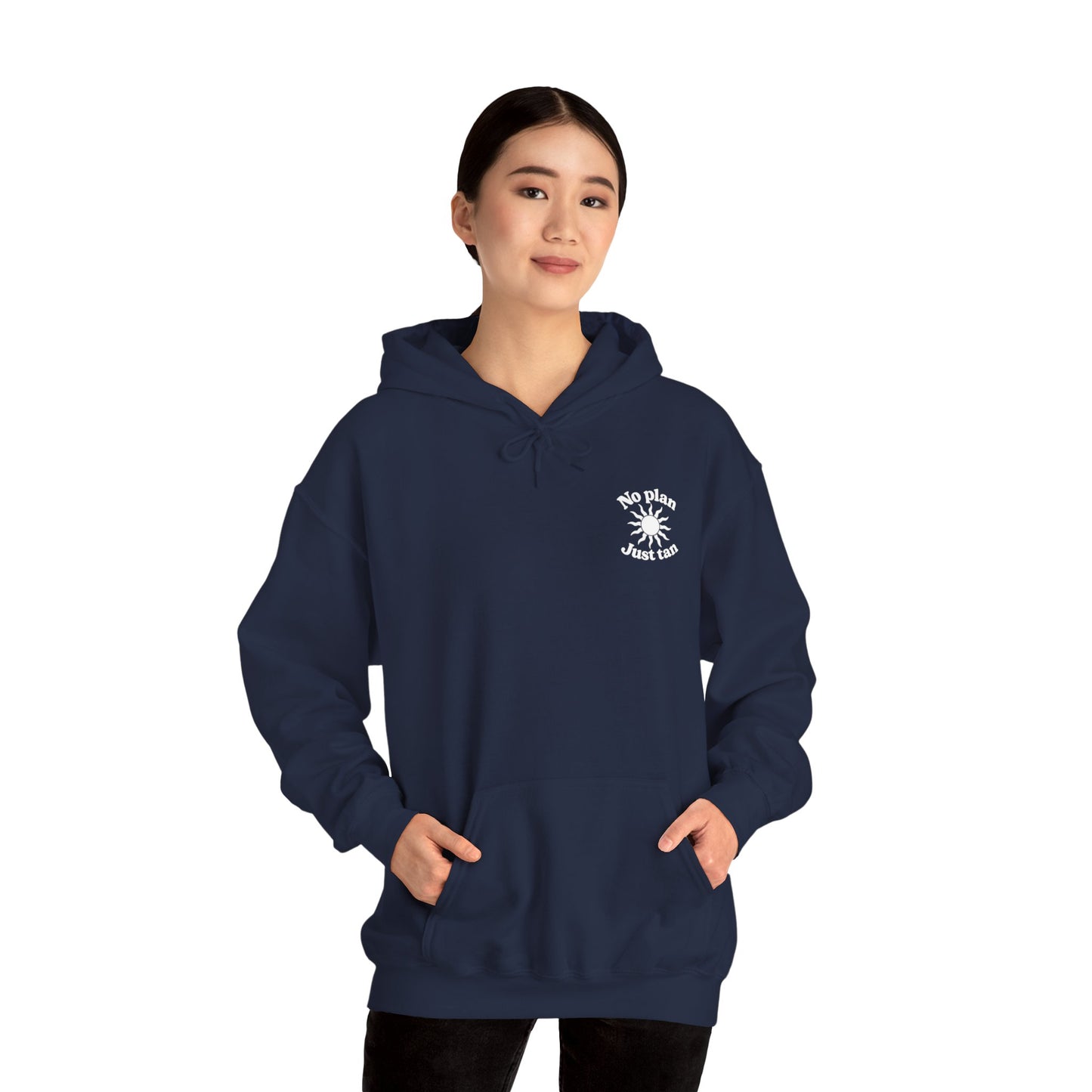 No Plans. Just Tan. Hoodie | Beach Graphic Pullover Hoodie