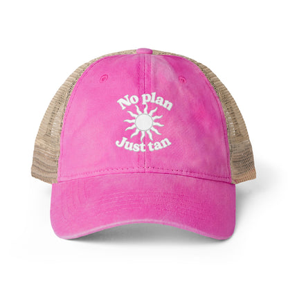 No Plan. Just Tan. | Women's Mesh Back Ponytail Hat