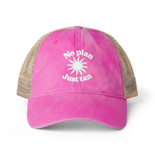 No Plan. Just Tan. | Women's Mesh Back Ponytail Hat