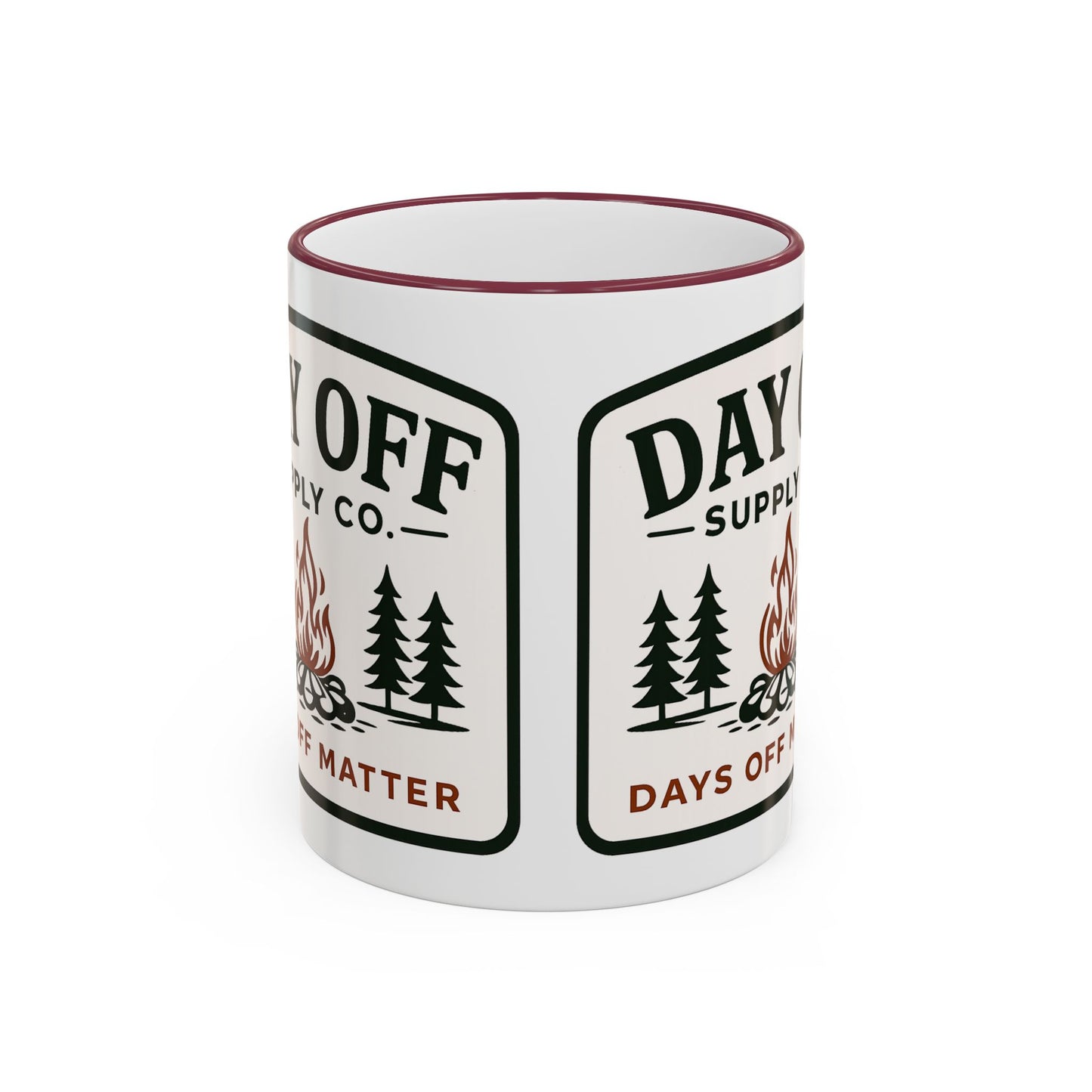 Day Off Supply Co. Accent Coffee Mug | Logo Campfire Mug (11oz & 15oz)