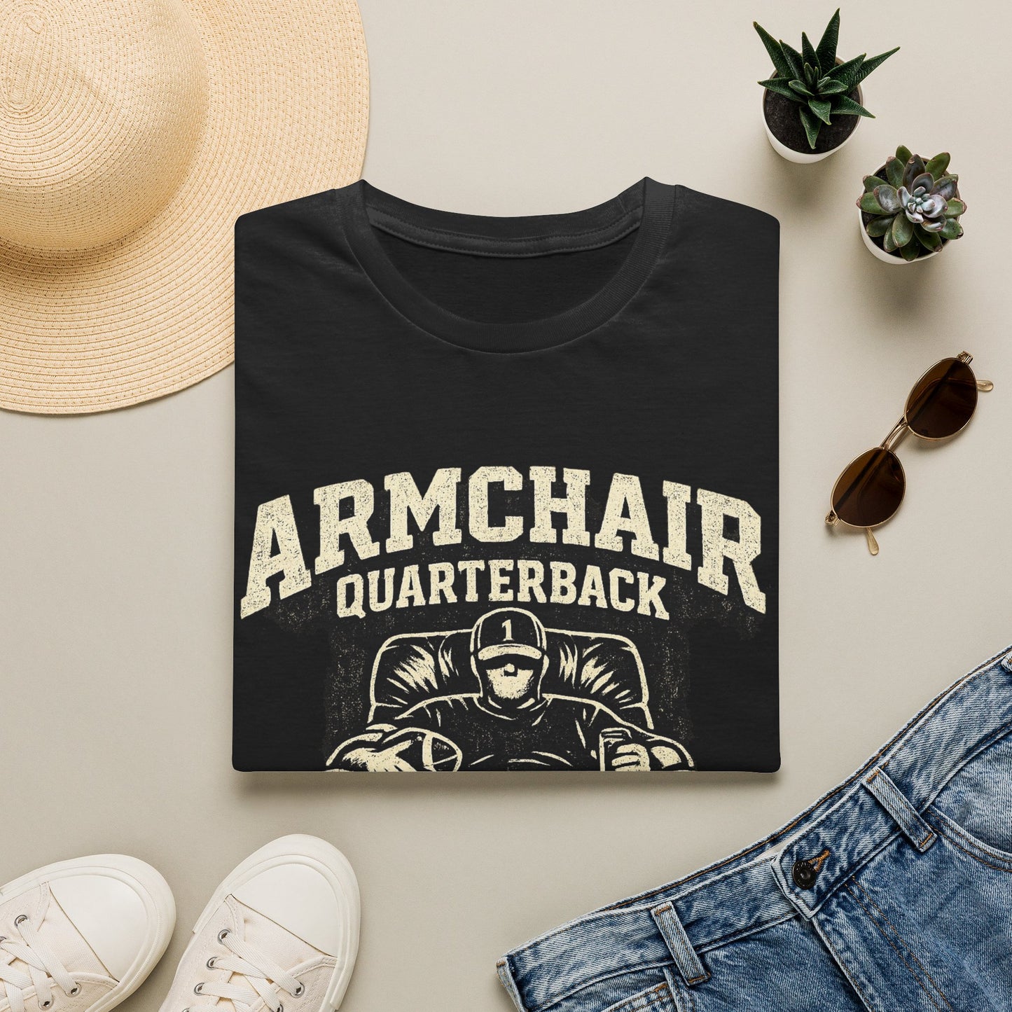 Armchair Quarterback T-Shirt | Funny Football Fan Graphic Tee