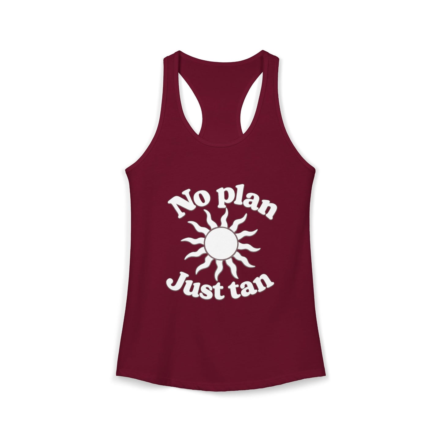 No Plans Just Tan Women's Racerback Tank | Beach Tank Top
