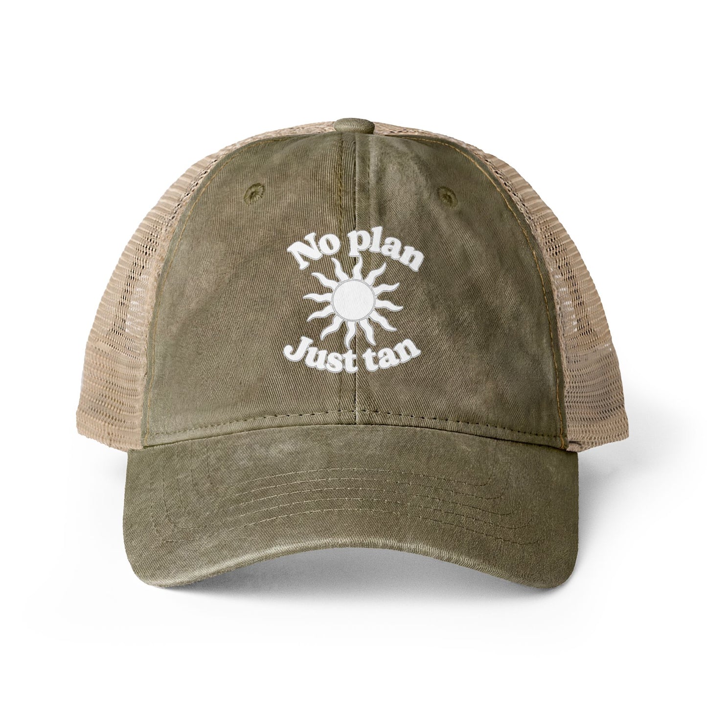 No Plan. Just Tan. | Women's Mesh Back Ponytail Hat