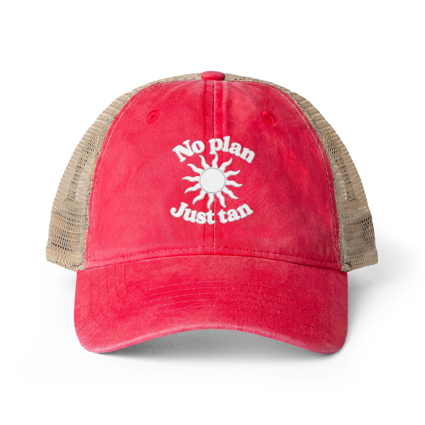 No Plan. Just Tan. | Women's Mesh Back Ponytail Hat