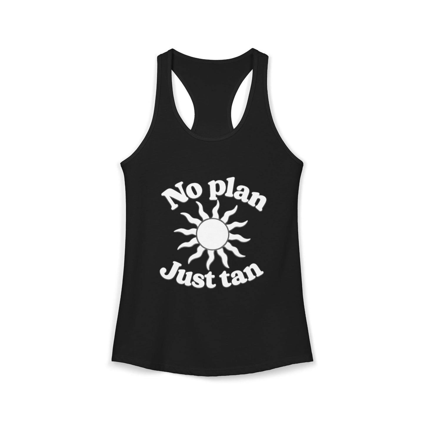 No Plans Just Tan Women's Racerback Tank | Beach Tank Top