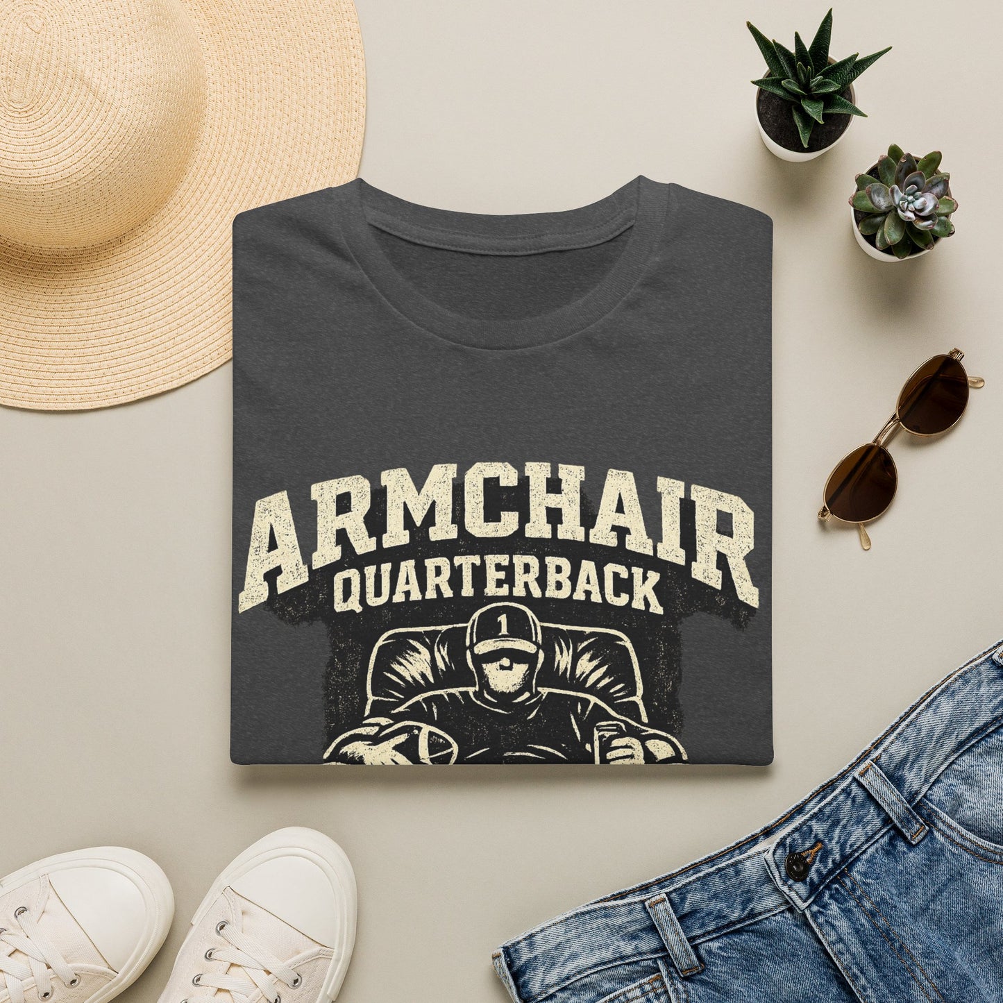 Armchair Quarterback T-Shirt | Funny Football Fan Graphic Tee