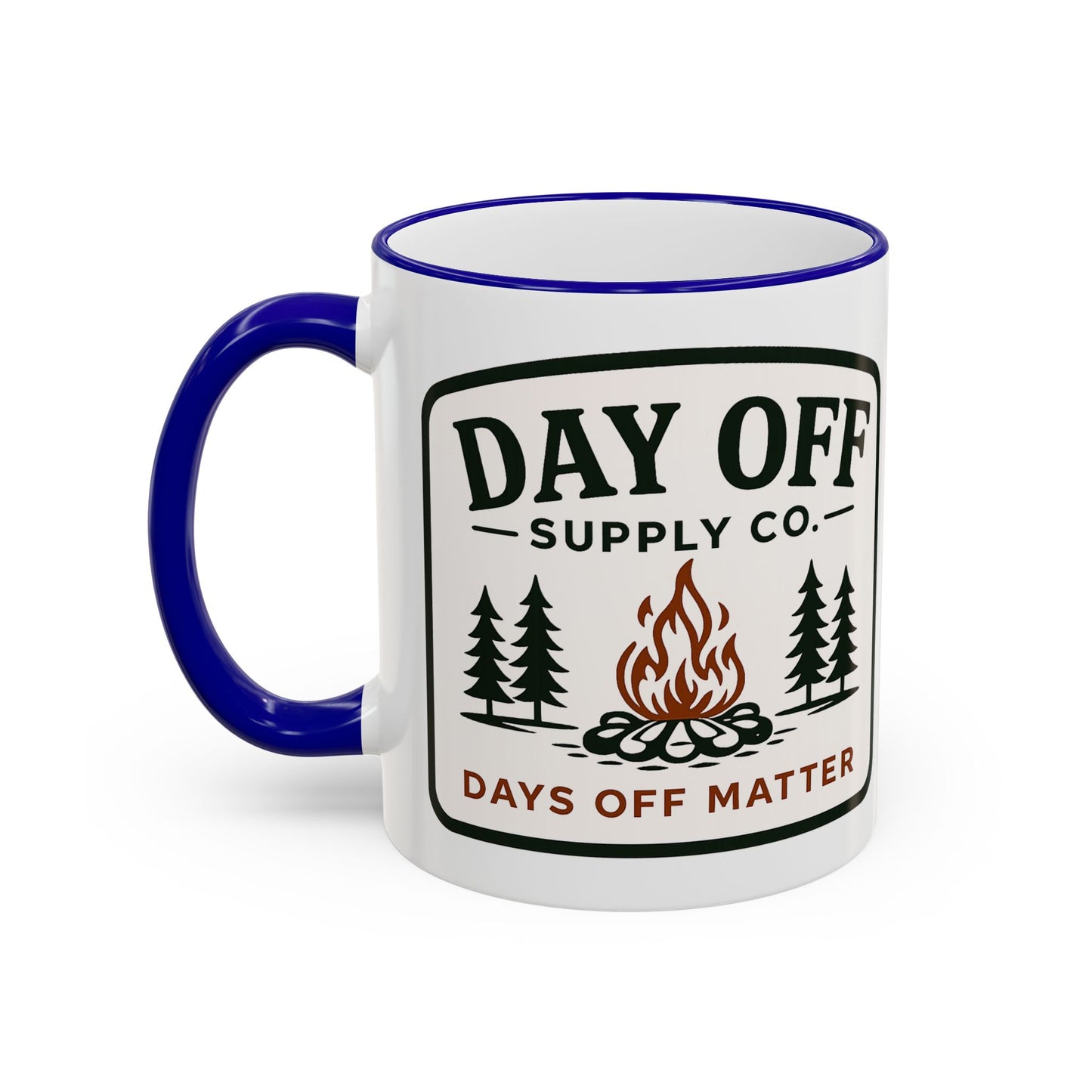 Day Off Supply Co. Accent Coffee Mug | Logo Campfire Mug (11oz & 15oz)