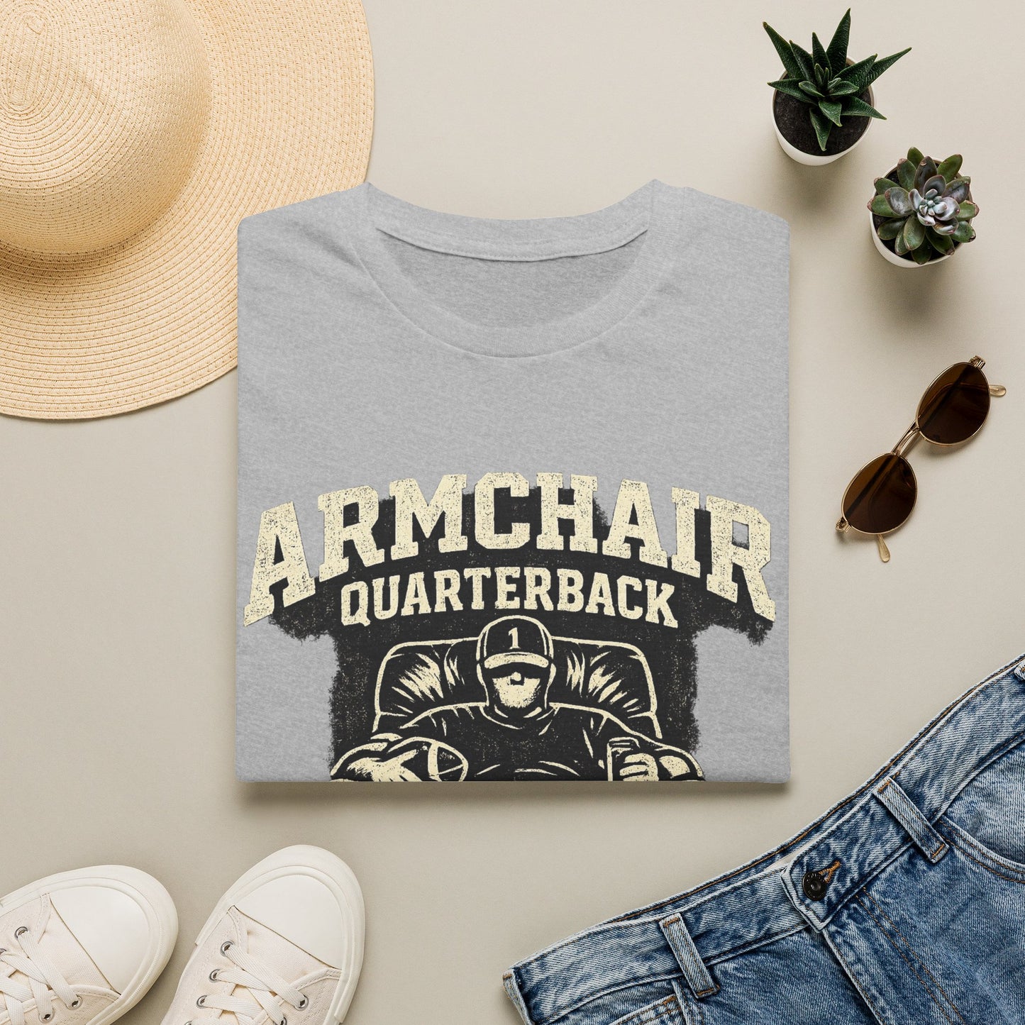 Armchair Quarterback T-Shirt | Funny Football Fan Graphic Tee