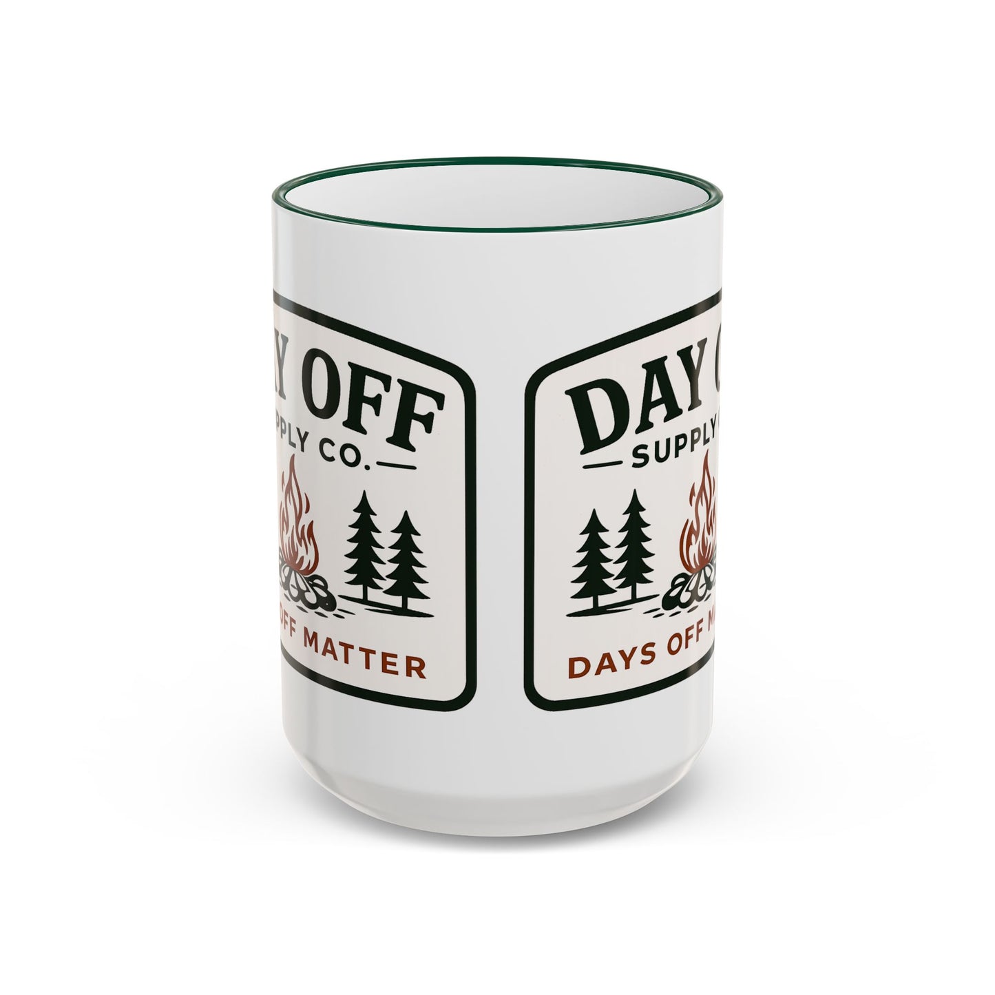 Day Off Supply Co. Accent Coffee Mug | Logo Campfire Mug (11oz & 15oz)