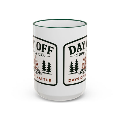 Day Off Supply Co. Accent Coffee Mug | Logo Campfire Mug (11oz & 15oz)