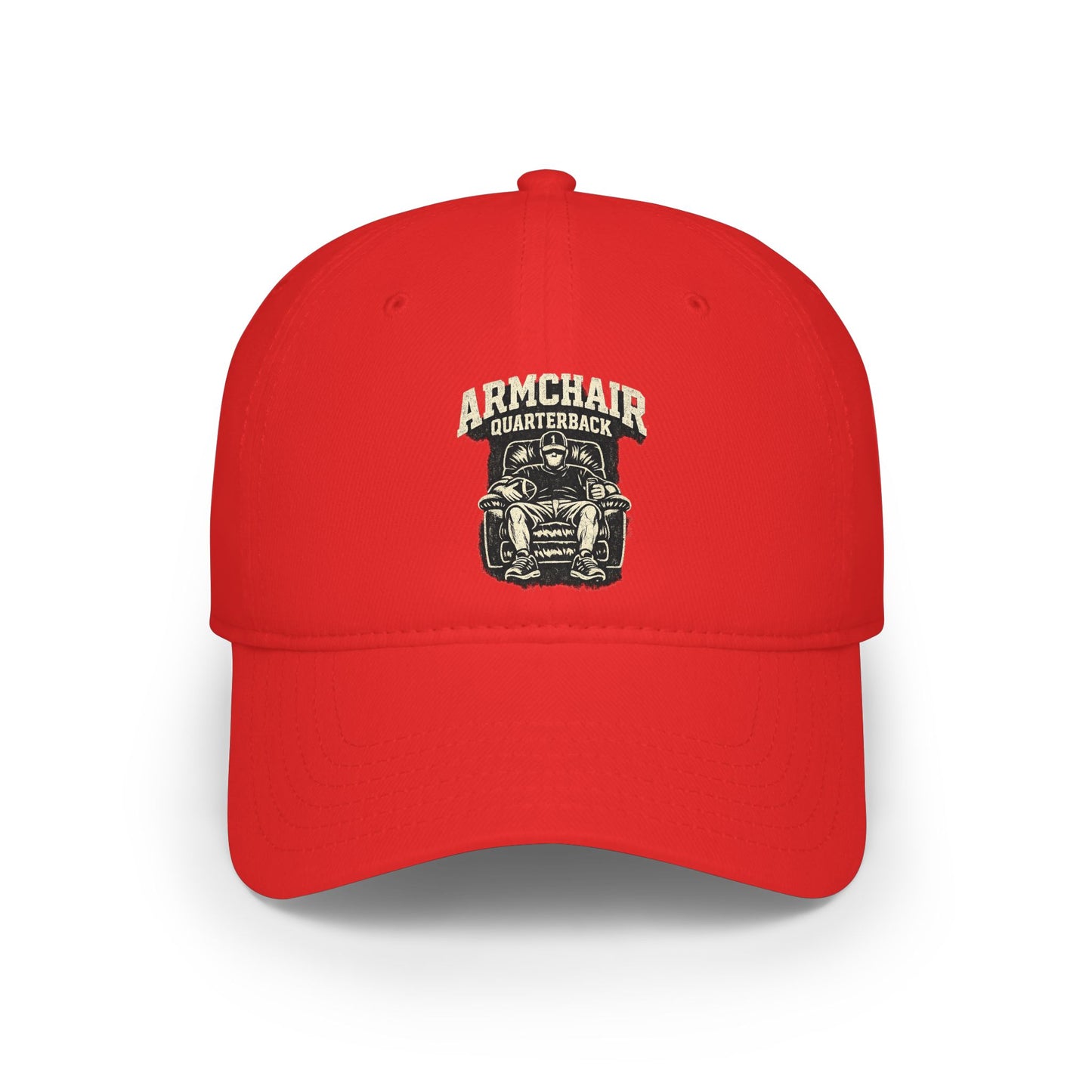 Armchair Quarterback Low Profile Baseball Cap | Football Fan Hat