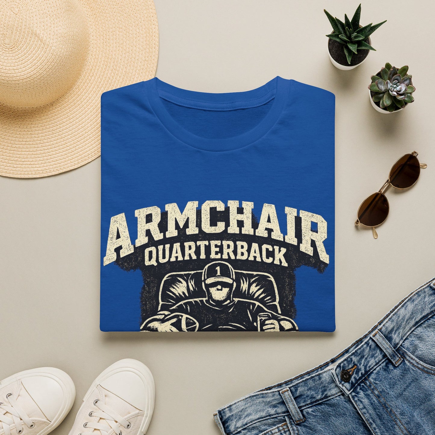 Armchair Quarterback T-Shirt | Funny Football Fan Graphic Tee