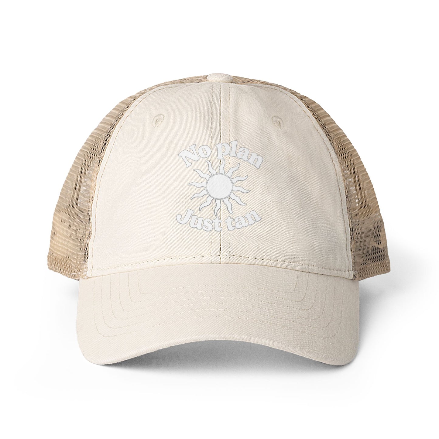 No Plan. Just Tan. | Women's Mesh Back Ponytail Hat