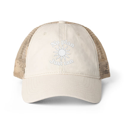 No Plan. Just Tan. | Women's Mesh Back Ponytail Hat
