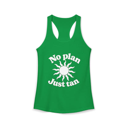 No Plans Just Tan Women's Racerback Tank | Beach Tank Top