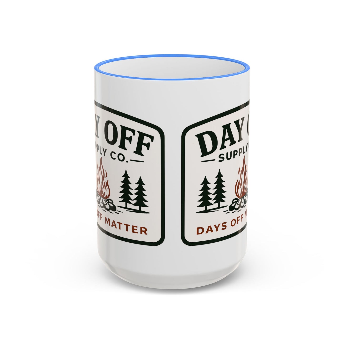 Day Off Supply Co. Accent Coffee Mug | Logo Campfire Mug (11oz & 15oz)