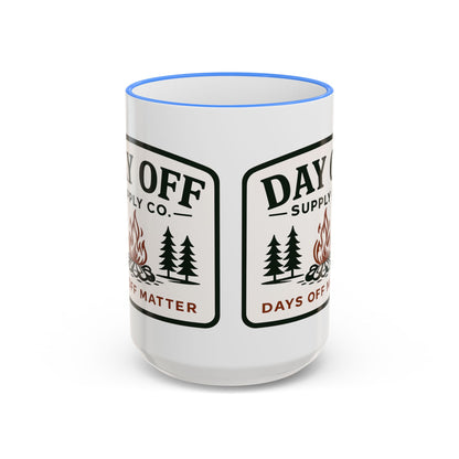 Day Off Supply Co. Accent Coffee Mug | Logo Campfire Mug (11oz & 15oz)