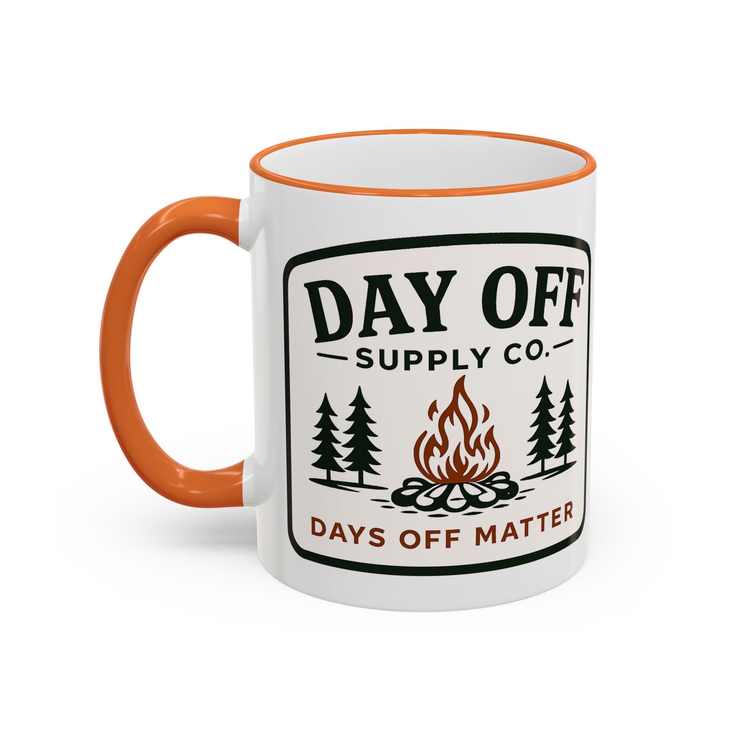 Day Off Supply Co. Accent Coffee Mug | Logo Campfire Mug (11oz & 15oz)