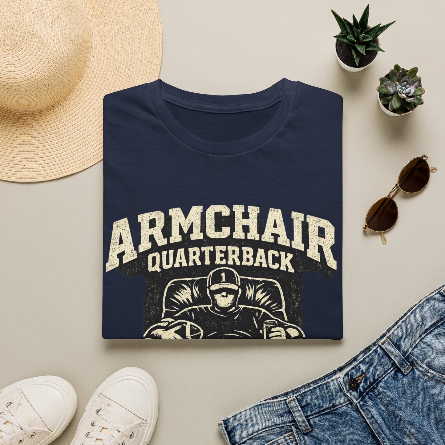 Armchair Quarterback T-Shirt | Funny Football Fan Graphic Tee
