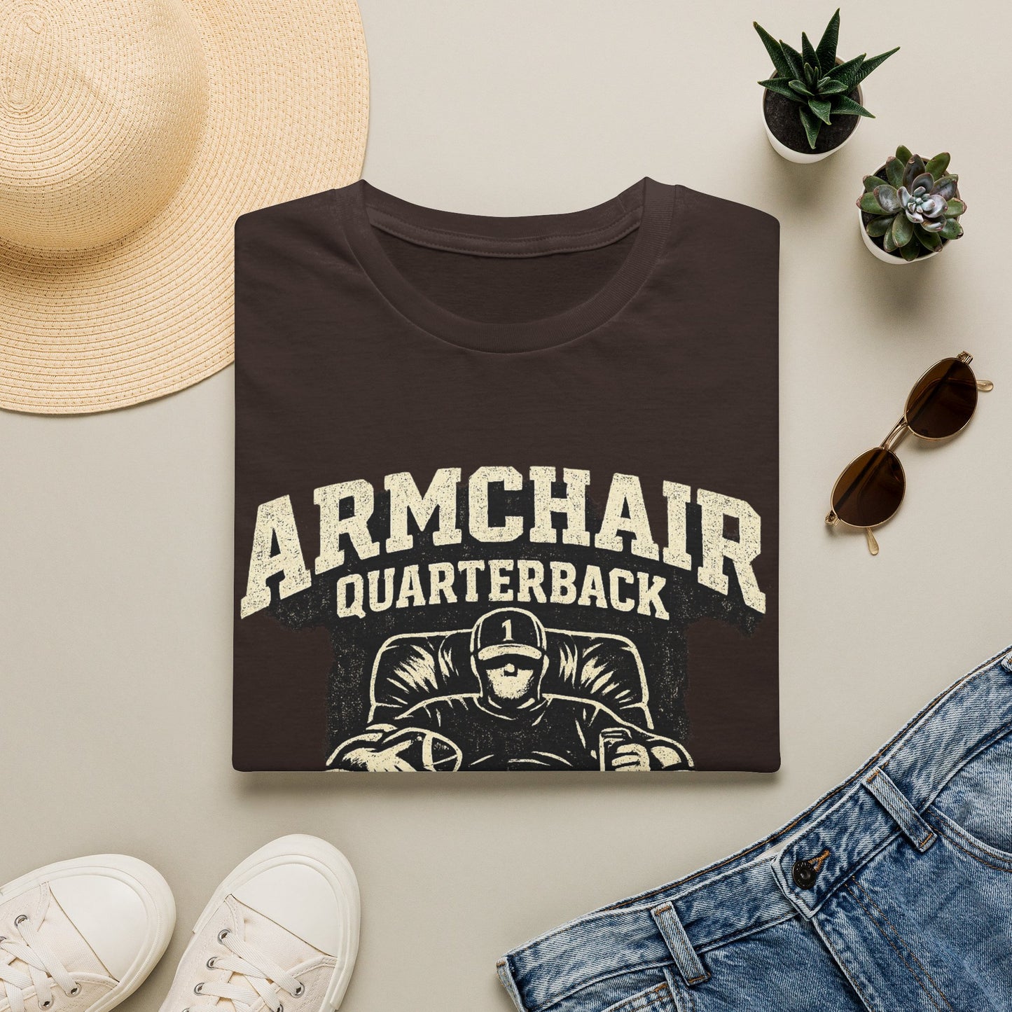 Armchair Quarterback T-Shirt | Funny Football Fan Graphic Tee