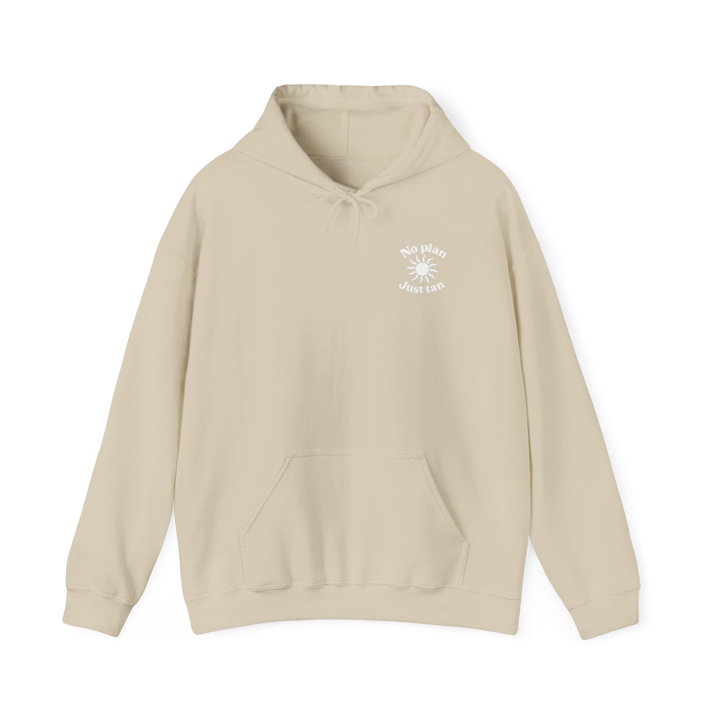 No Plans. Just Tan. Hoodie | Beach Graphic Pullover Hoodie
