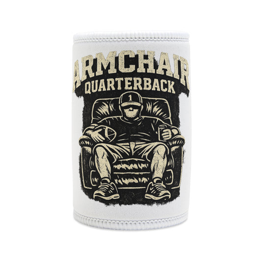 Armchair Quarterback Stubby Cooler | Funny Football Can Cooler