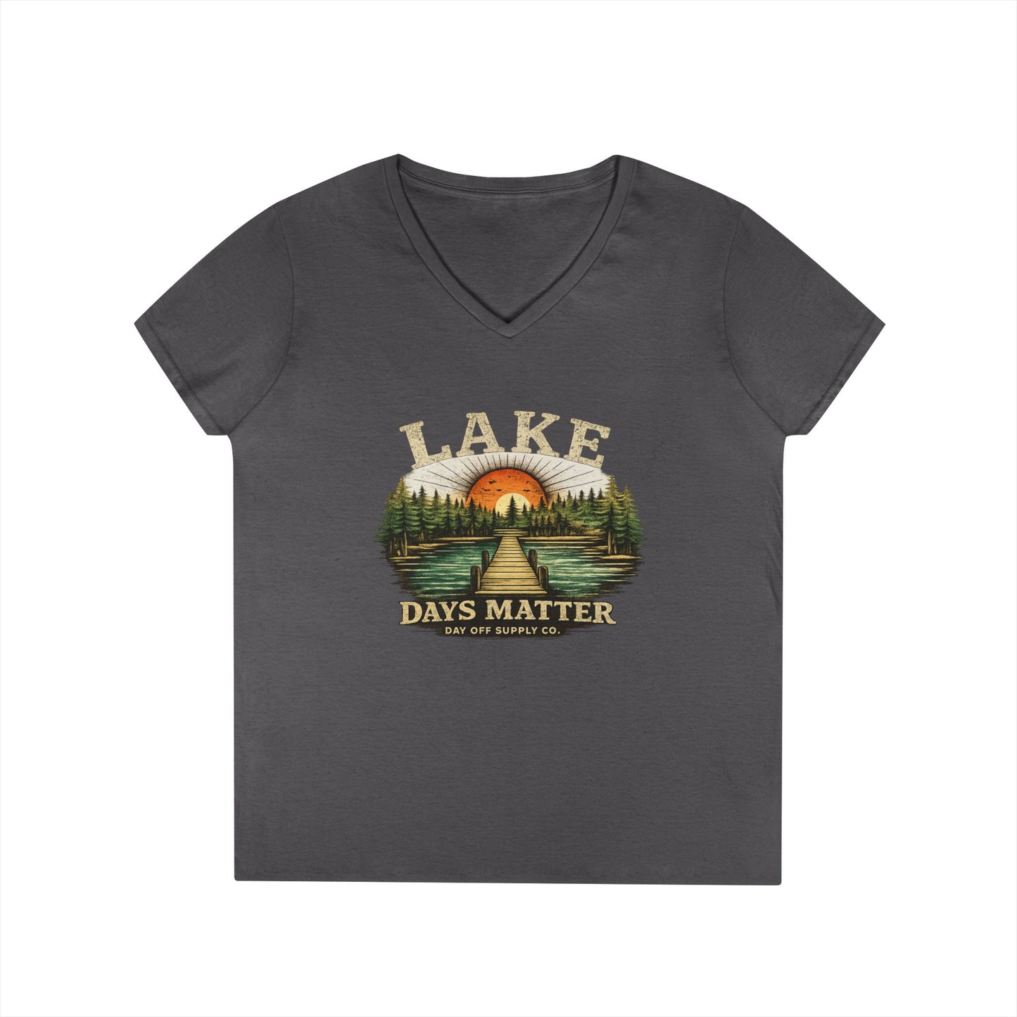 Lake Days Matter Women's V-Neck T-Shirt | Lake Life Graphic Tee