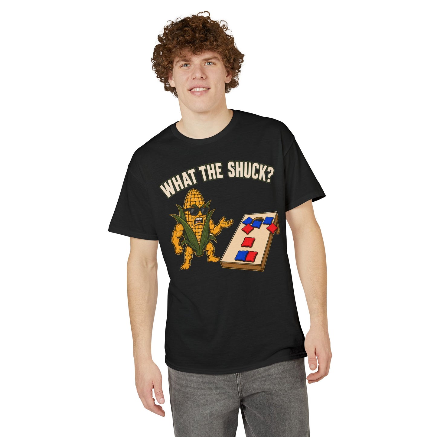 What the Shuck | Funny Cornhole T-Shirt
