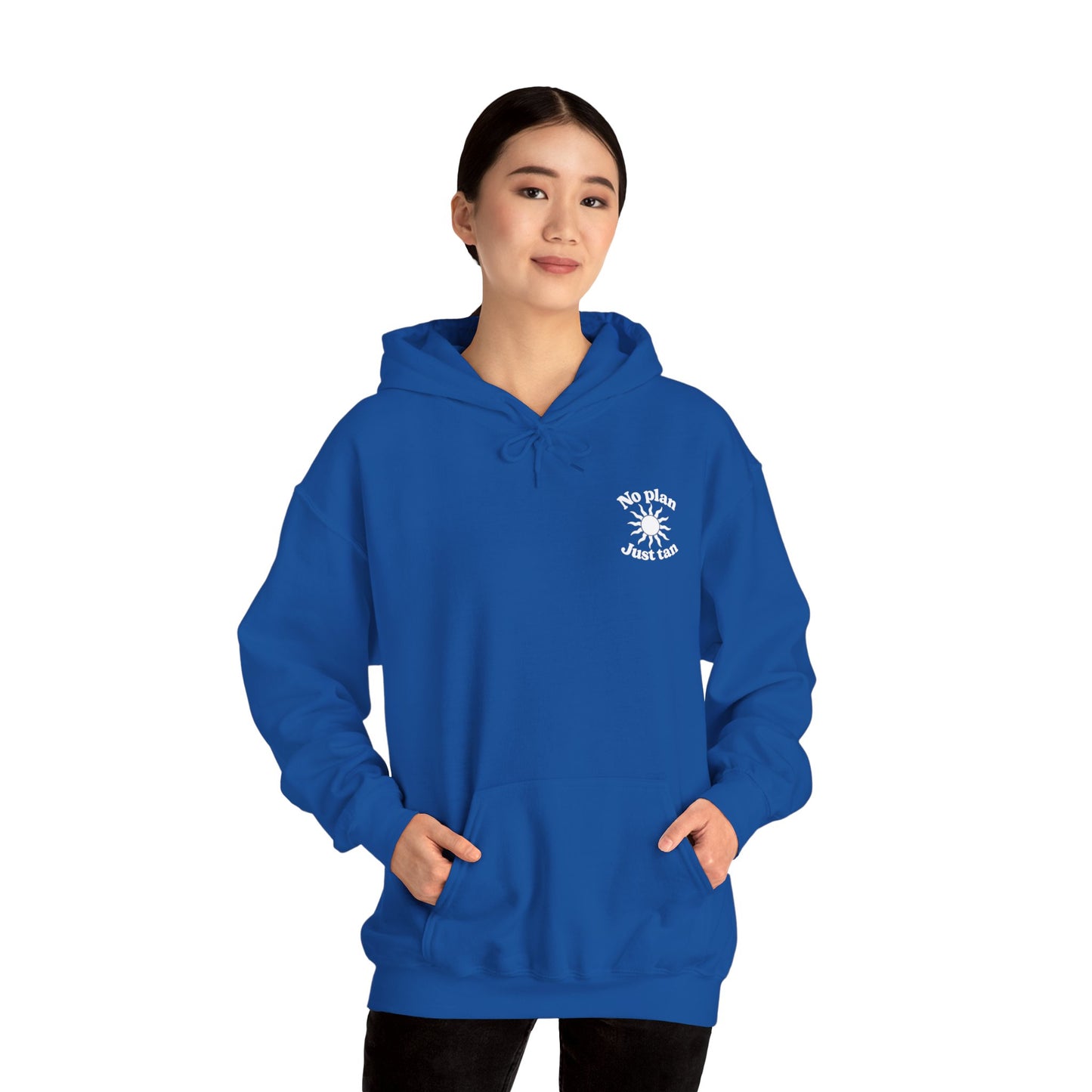No Plans. Just Tan. Hoodie | Beach Graphic Pullover Hoodie