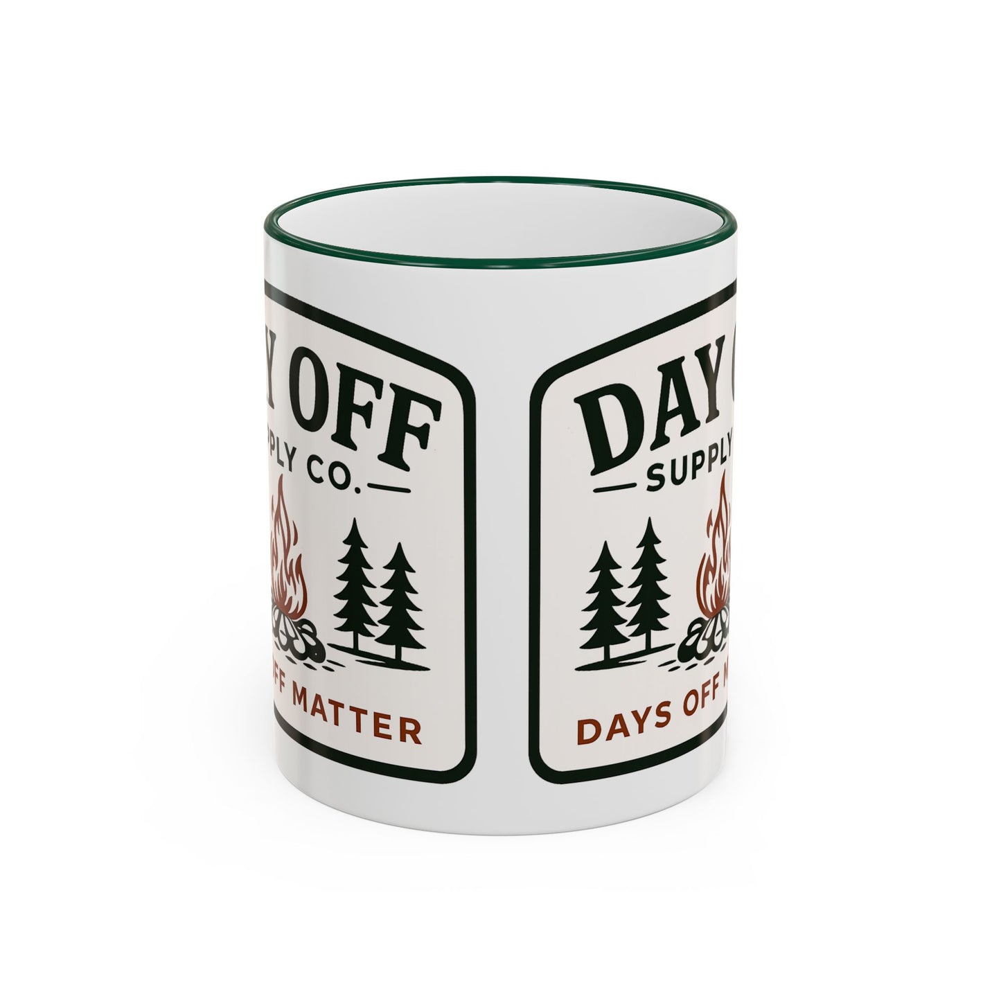 Day Off Supply Co. Accent Coffee Mug | Logo Campfire Mug (11oz & 15oz)