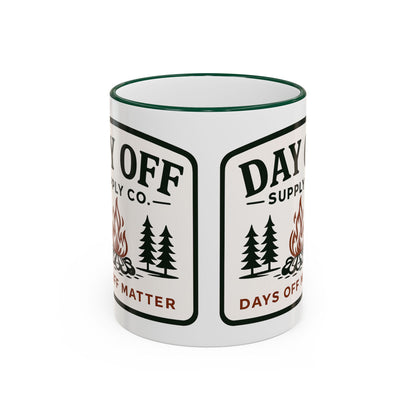 Day Off Supply Co. Accent Coffee Mug | Logo Campfire Mug (11oz & 15oz)