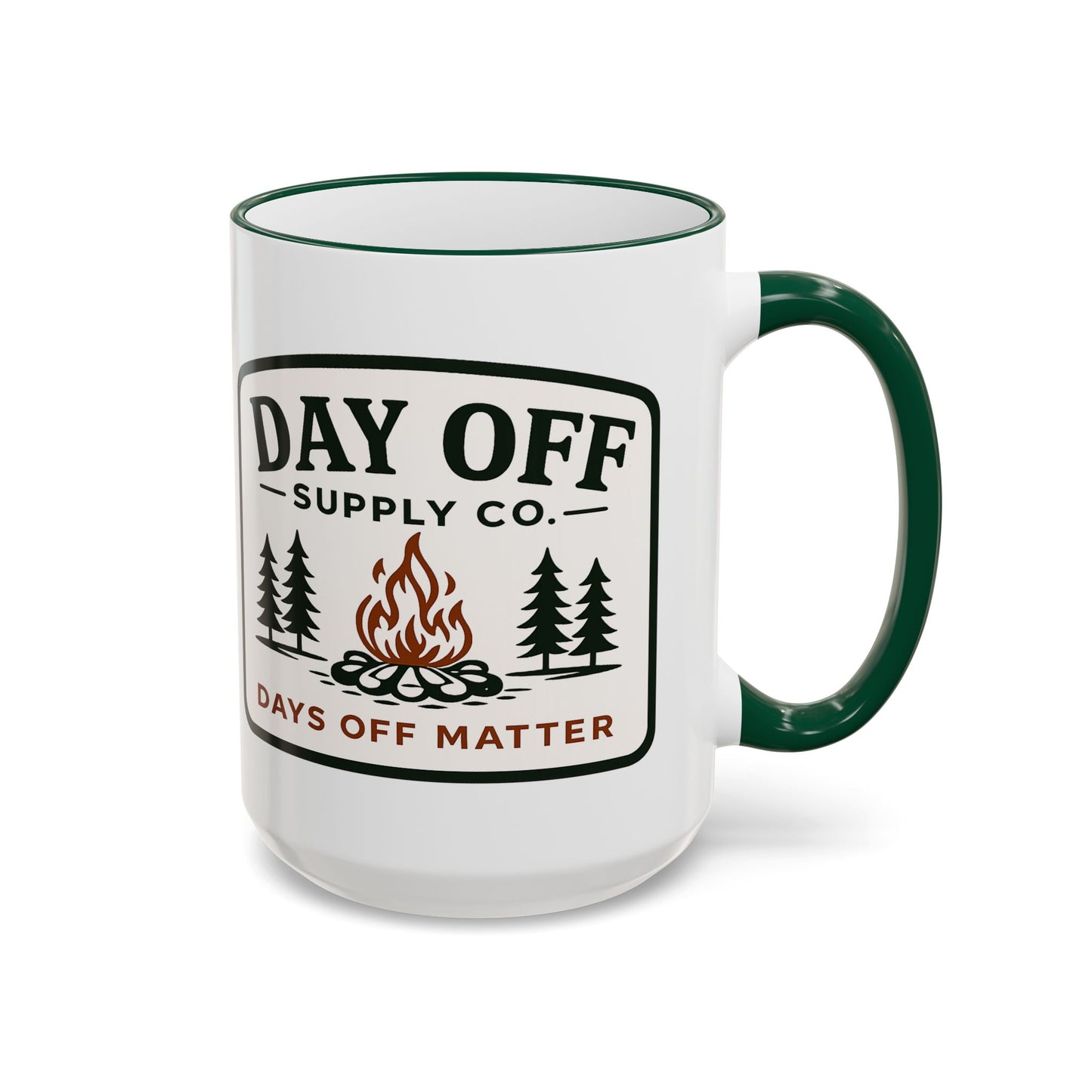 Day Off Supply Co. Accent Coffee Mug | Logo Campfire Mug (11oz & 15oz)