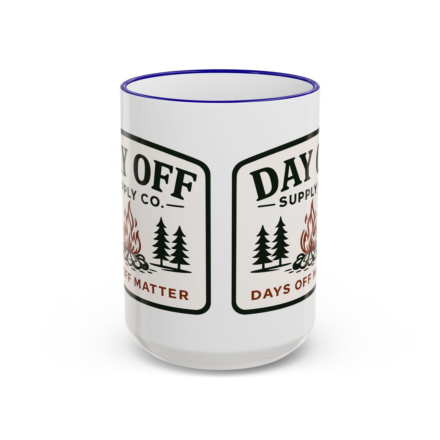 Day Off Supply Co. Accent Coffee Mug | Logo Campfire Mug (11oz & 15oz)