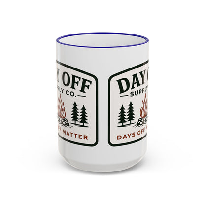 Day Off Supply Co. Accent Coffee Mug | Logo Campfire Mug (11oz & 15oz)