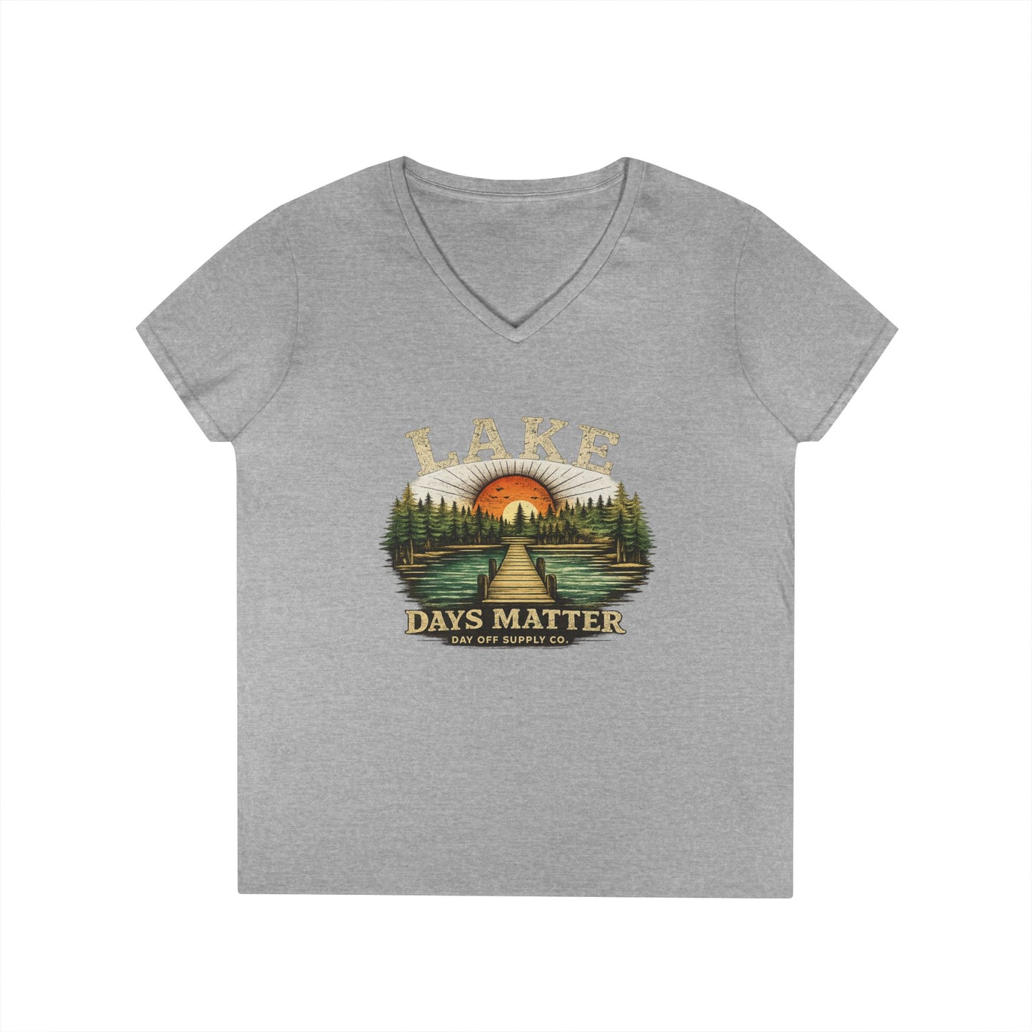 Lake Days Matter Women's V-Neck T-Shirt | Lake Life Graphic Tee