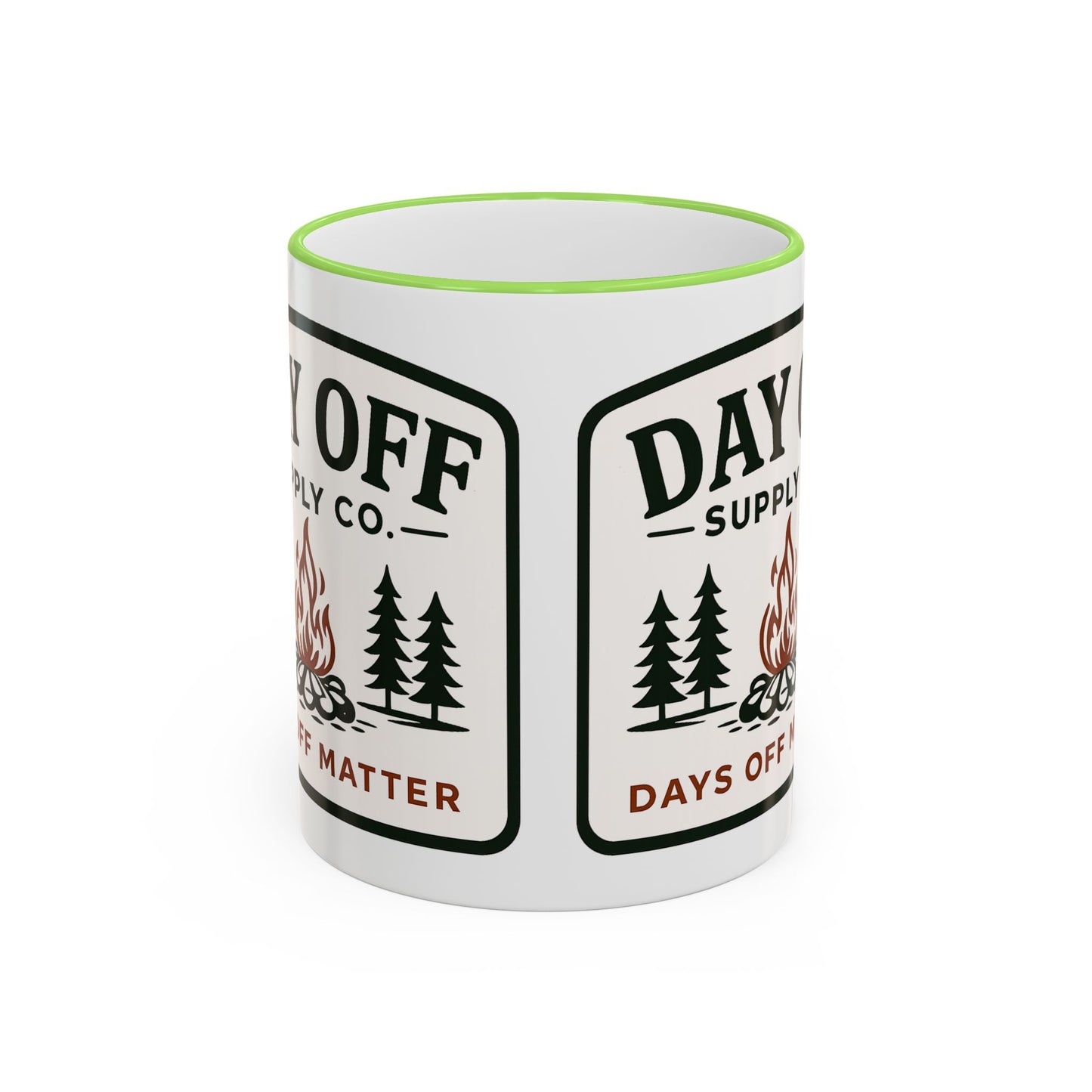 Day Off Supply Co. Accent Coffee Mug | Logo Campfire Mug (11oz & 15oz)