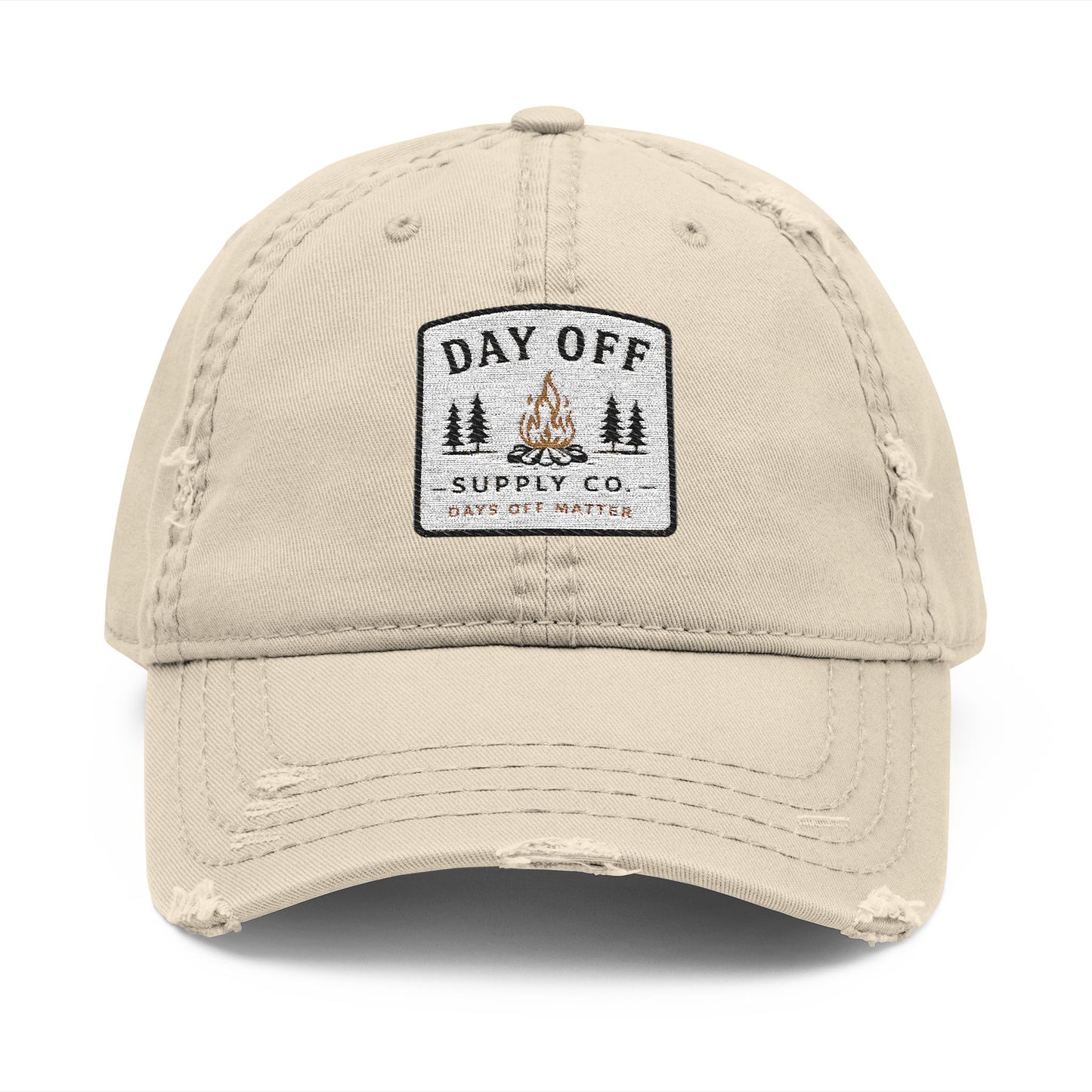 Day Off Supply Co. Embroidered Distressed Dad Hat